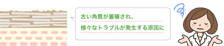 ターンオーバーが乱れた肌